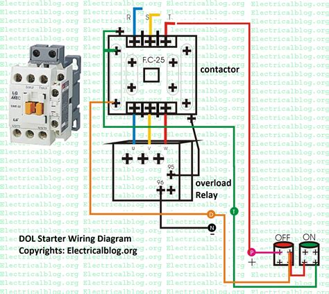 diagram control wiring diagram  dol starter mydiagramonline