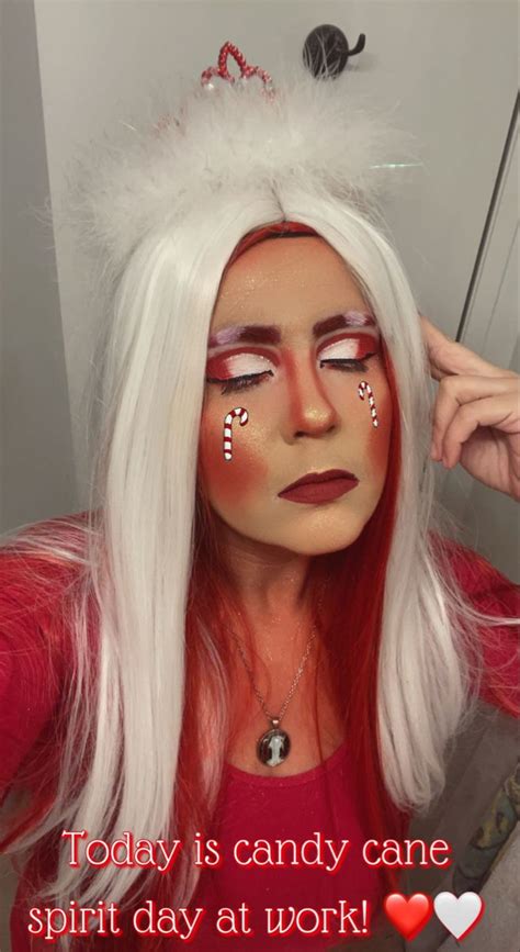 Candy Cane Transformations Halloween Face Makeup Queen Barley Sugar