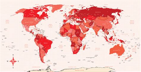 high detail red world map stock illustration  image  istock