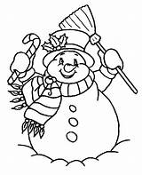Snowman Coloring Face Color Getcolorings sketch template