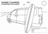 Campervan sketch template