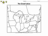 Lakes Map Great Blank States Bordering Virtue King Michigan Lake Geography Ohio Pennsylvania Ak0 Cache Minnesota Maps Subject sketch template