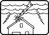 Lightning Coloring House Pages Strike Storm Earth Drawing Fotki Album Getdrawings sketch template