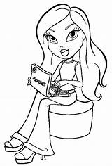 Coloring Pages Girl Country Library Clipart Bratz sketch template