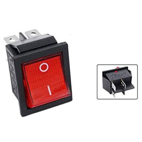 dpst   rocker switch  red light high quality buy  electronic components shop