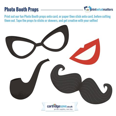 printable photo booth props print  matters