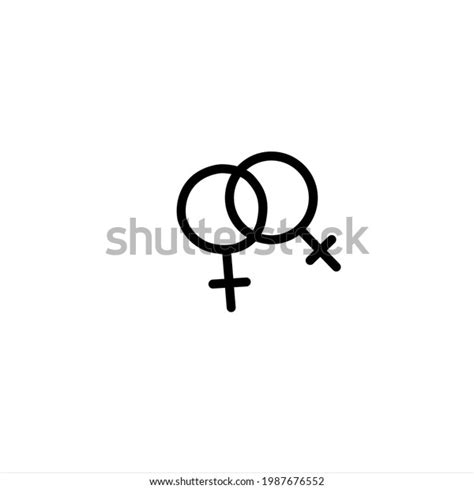 female gender symbols hand drawn outline stock vector royalty free