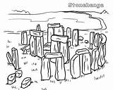 Coloring Stonehenge Pages Sheets Stone Printable Para Colorear Places Wiccan Clipart Sacred Pagan Dibujos Kids Color Mundo Del Monumentos Colorings sketch template
