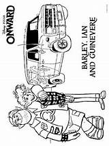 Onward Coloring Pages Disney Ian Barley Guinevere Pixar Printables Now Activity Sheets Fun Kids Plus sketch template