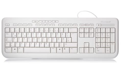 microsoft wired keyboard  white german  german white