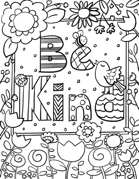 kind coloring page