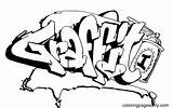 Graffiti Graffitis Colorir Imprimir sketch template