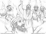 Pentecost Testament Apostles sketch template