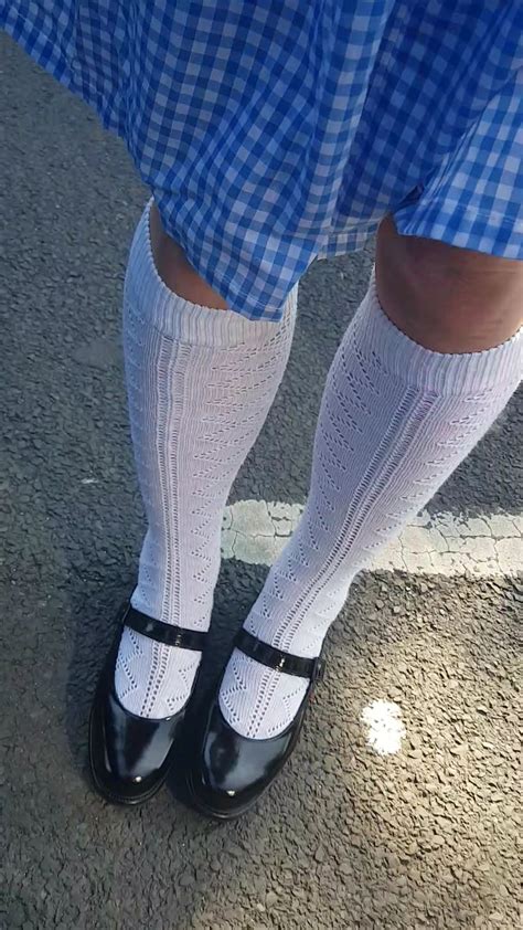 Maryjanes Sock Outfits Stockings Girls White Knee High Socks