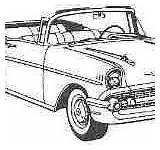 Coloring Pages Chevy Bel 1957 Air Chevrolet Book Early Classic Template sketch template