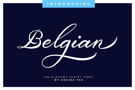 belgian signature  stylish modern calligraphy font