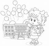 School Coloring Pages Back September Color First Sarahtitus Printable раскраски Schoolgirl Getcolorings Sarah sketch template