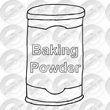 Baking Soda Powder Clipart Outline Watermark Register Remove Login Lessonpix sketch template