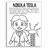Coloring Nikola Inventor Edison Thomas sketch template
