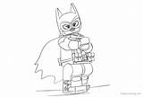 Batgirl Lego Coloring Pages Lineart Kids Printable sketch template