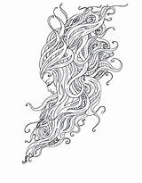 Coloring Pages Nouveau Hair Place Curly Deco Mac Printable Gypsy Awesome Hairstyle Color Value Sheets Colouring Getcolorings Print Getdrawings Mucha sketch template