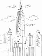 Skyscraper Rascacielos Edificios Coloriage Unis Etats Pages Coloriages Geographie Télécharge Imprime Partage sketch template