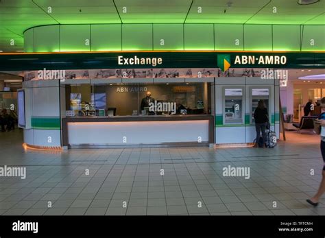 abn amro exchange bank  schiphol  netherlands  stock photo alamy
