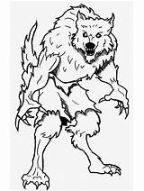 Werewolf Coloring Scary Big Pages Printable Kids Description sketch template