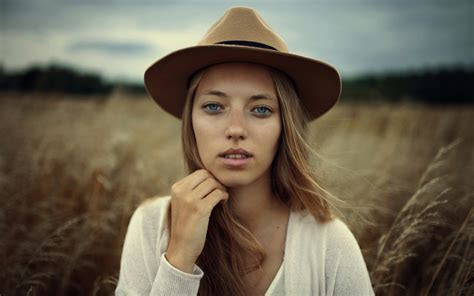 Wallpaper Face Landscape Women Outdoors Model Blonde Depth Of