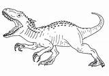 Dinosaur Jurassic Trex Print sketch template