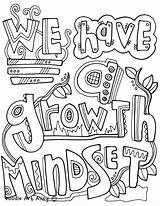 Mindset Coloring Growth Pages Classroom Doodles Quotes Colouring Sheets Printable Doodle Activities School Classroomdoodles Quote Posters Adult Elementary Class Dojo sketch template