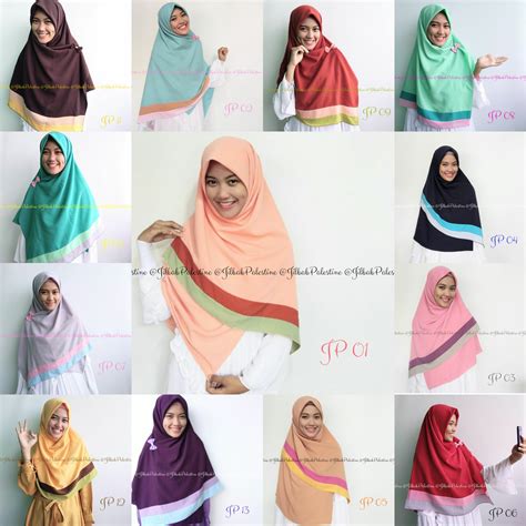 kreasi jilbab segi empat  warna ide perpaduan warna