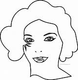 Face Coloring Outline Woman Wecoloringpage sketch template