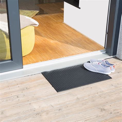 bolcom relaxdays deurmat rubber mat  rechthoekige schooonloopmat antislip voetmat