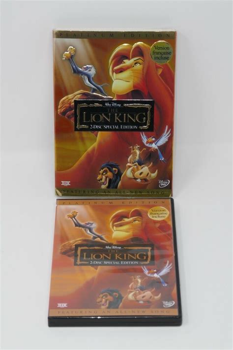 Walt Disney The Lion King Dvd 2003 2 Disc Set Platinum