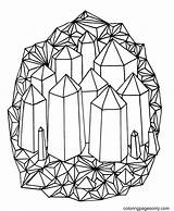 Crystal Minerals Gems Rock Designlooter Robyn Mckeown sketch template