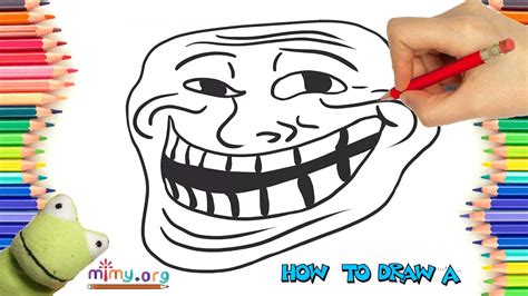 draw troll face easy drawing ideas  kids