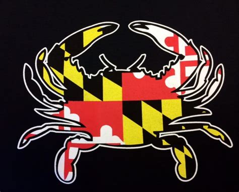 md flag crab front design  shirt