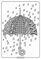 Coloring Rain Drops Umbrella Printable Pages Doodle Coloringoo Whatsapp Tweet Email April Choose Board Popular sketch template