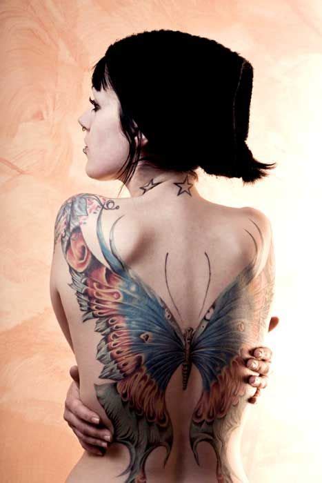 great butterfly tattoo  girl shoulder