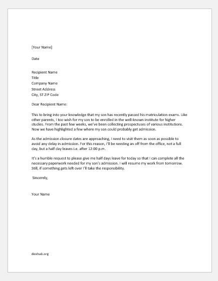 day  request letter    letter template collection
