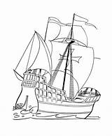 Coloring Boats Pages Ships Bluebonkers Spanish Galleon sketch template