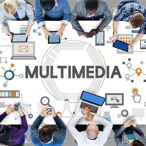 multimedia technology content creative digital concept stock image