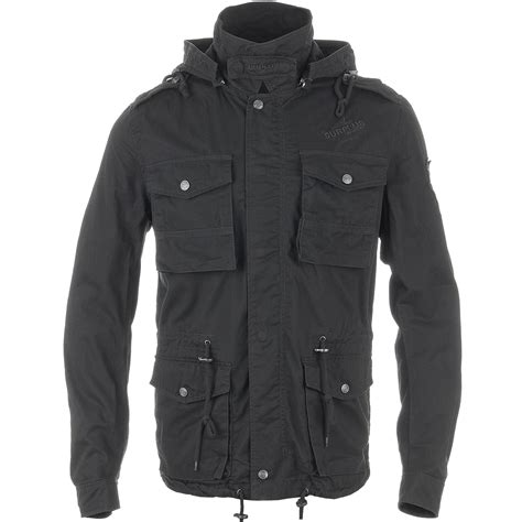 surplus military jacket army style coat mens combat parka  hood cotton black ebay
