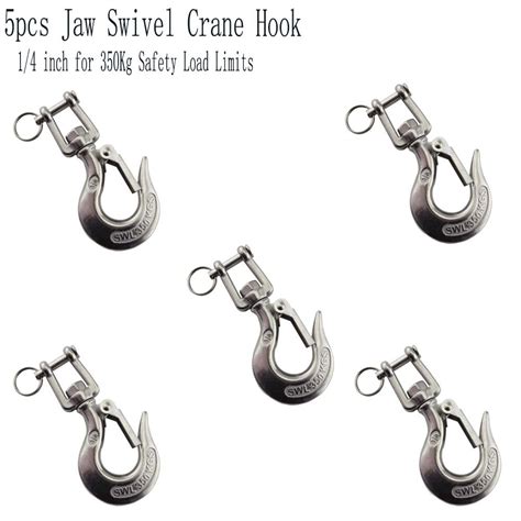 stainless marine jaw type swivel crane hook  safety load limit  kg pcs