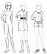 Body Anime Drawing Girl Draw Drawings Paintingvalley Clothing sketch template