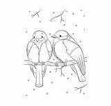 Coloring Winter Birds Pages sketch template