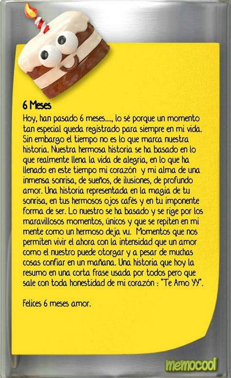 seis meses amor meses de novios frases regalos