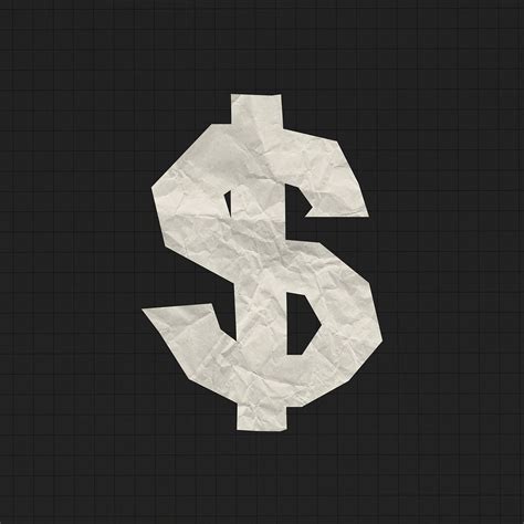 dollar sign clipart crumpled paper premium psd rawpixel