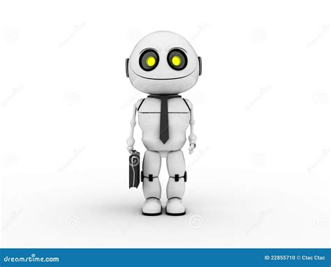 white robot stock illustration illustration  rendered